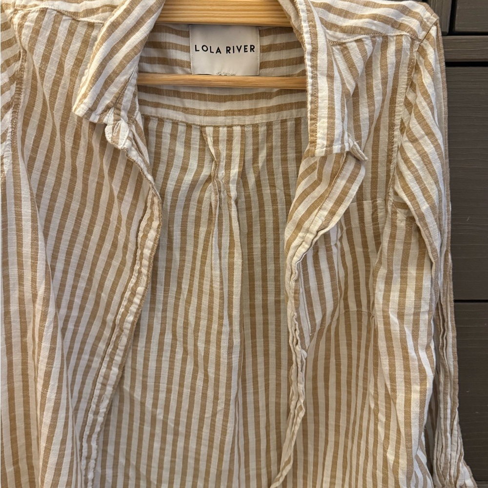 Lola River Striped Button-Up Shirt